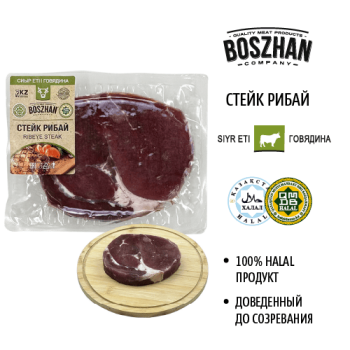 Rib Eye стейк без кости (говядина) Boszhan, порционный 10 в/у 0,3,шт